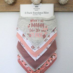 Modern baby 8 pcs baby girl assorted bandana bibs